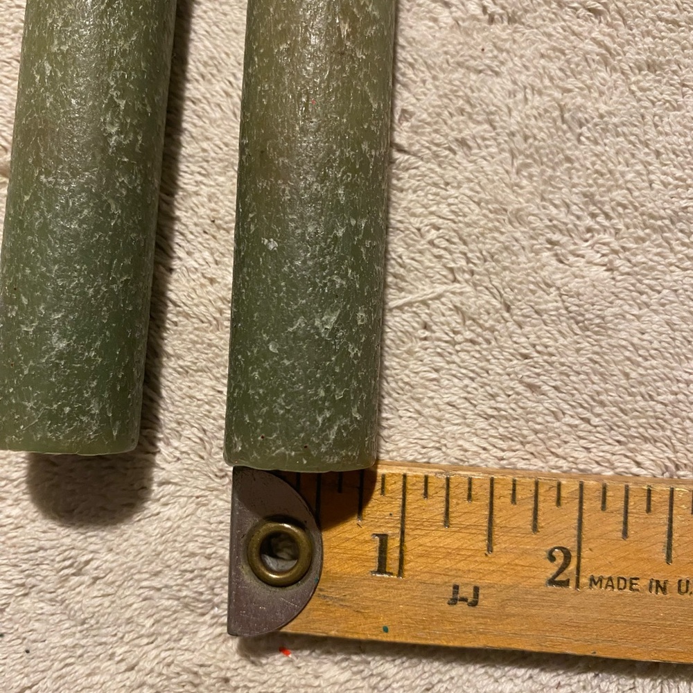 Root Candles 9-inch Timberline Arista dinner candles in the dark olive set of 2 - Picture 4 of 5